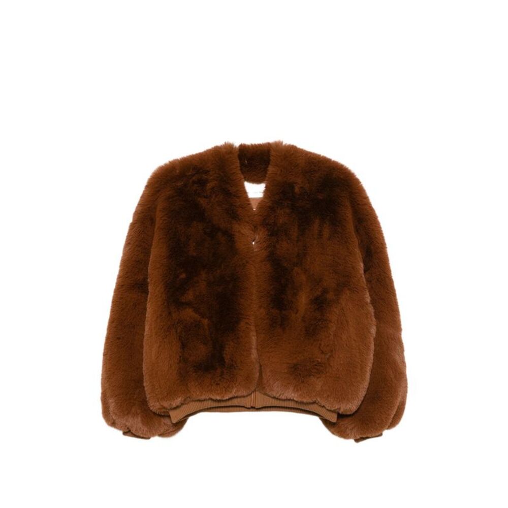 The Frankie Shop Brown Jackets - Faux Fur & Shearling Jackets Women